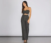 Sleek Stripes Crop Top