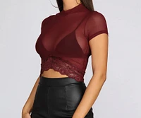 Mesh With Me Cropped Tee