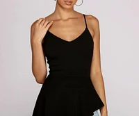 Pretty Peplum High Low Top