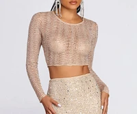 Set The Tone Heat Stone Crop Top
