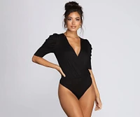 Power Puff Sleeve Bodysuit