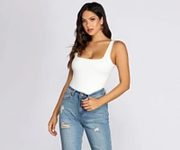 Square Neck Tank Bodysuit