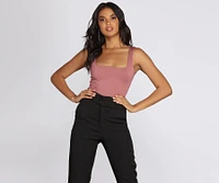 Square Neck Tank Bodysuit