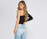 One Sleeve Knit Bodysuit