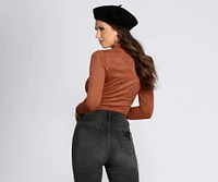 Chic Faux Suede Crop Top