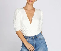 Power Puff Sleeve Bodysuit