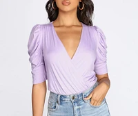 Power Puff Sleeve Bodysuit
