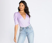 Power Puff Sleeve Bodysuit