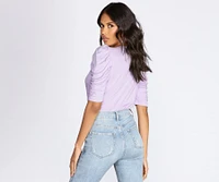 Power Puff Sleeve Bodysuit