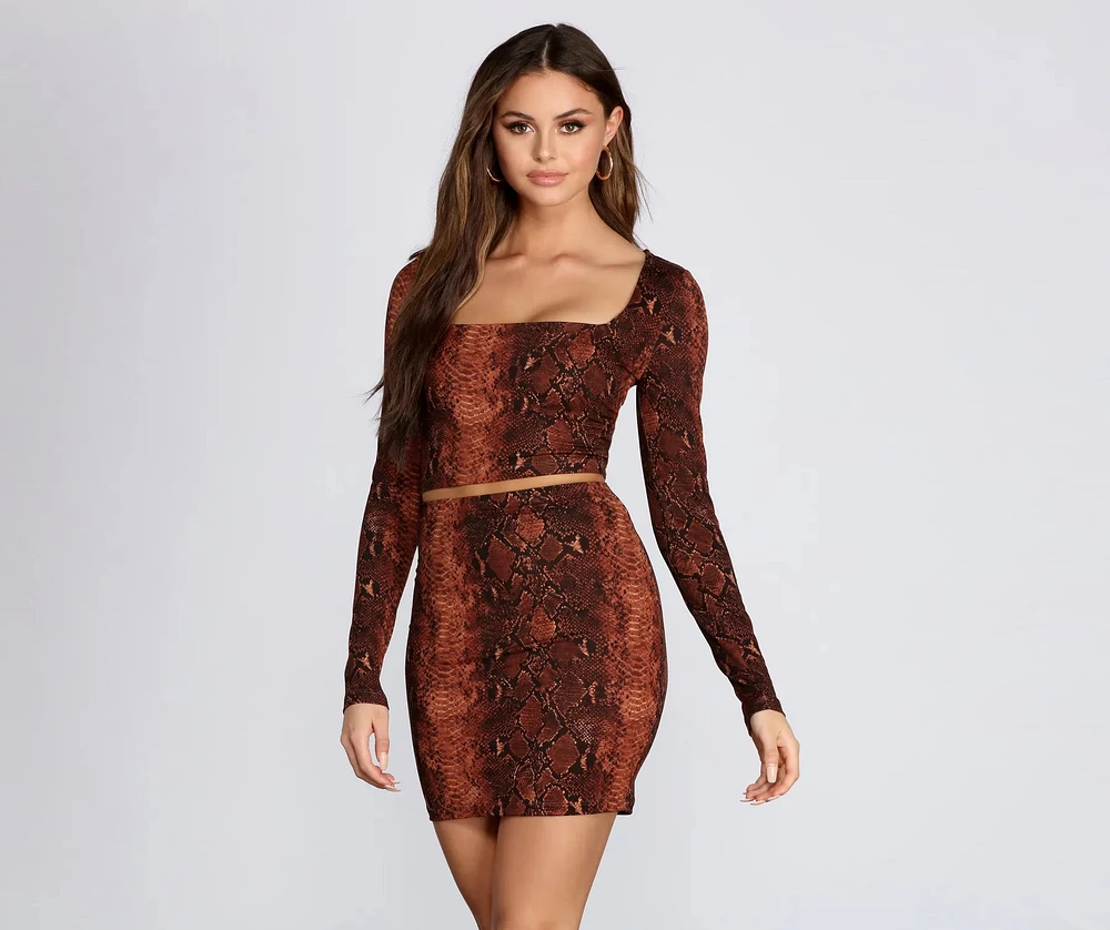 Slay Snake Crop Top