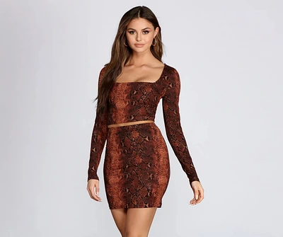 Slay Snake Crop Top
