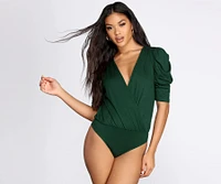 Power Puff Sleeve Bodysuit