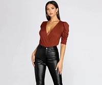Power Puff Sleeve Bodysuit