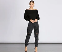 Comfy Chic Ribbed Knit Top