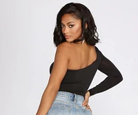 Chic Vibes One Shoulder Bodysuit
