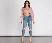 Cozy Cropped Fuzzy Sweater