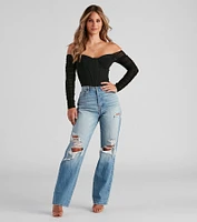 Ruched Moment Cropped Bustier