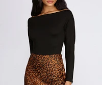 Boat Neck Basic Bodysuit