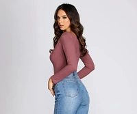 Boat Neck Basic Bodysuit