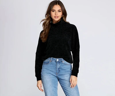 Cozy Chenille Turtleneck Sweater
