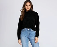 Cozy Chenille Turtleneck Sweater