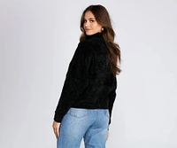 Cozy Chenille Turtleneck Sweater