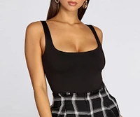 Square Neck Tank Bodysuit