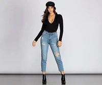 Long Sleeve Knit Bodysuit