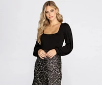 Bubble Sleeve Bodysuit