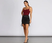 Glitz And Glimmer Cowl Neck Bodysuit