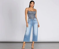 Glitz And Glimmer Cowl Neck Bodysuit