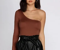 One Sleeve Knit Bodysuit