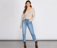 Casual Cute V Neck Sweater
