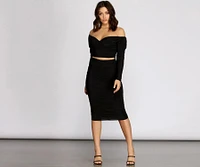 Be Mine Off Shoulder Crop Top