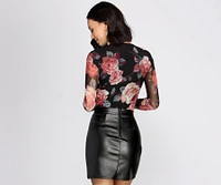 Fresh Floral Mesh Bodysuit