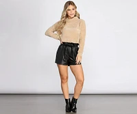 Chenille Cropped Sweater