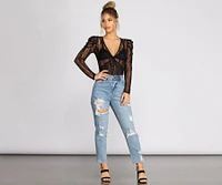 Luxe Lace Surplice Top