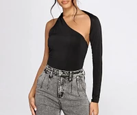 Asymmetric One Shoulder Bodysuit