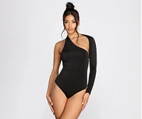 Asymmetric One Shoulder Bodysuit