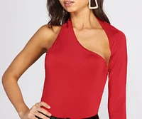 Asymmetric One Shoulder Bodysuit