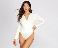 Wrapped Basics Surplice Bodysuit