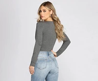Wrapped Basics Surplice Bodysuit