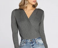 Wrapped Basics Surplice Bodysuit