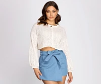 Relaxin' & Loungin' Knit Cropped Top