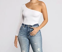 Chic Vibes One Shoulder Bodysuit
