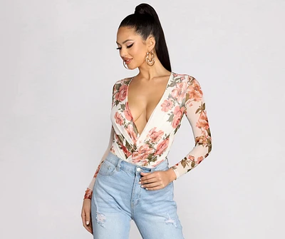 Fresh Floral Mesh Bodysuit