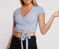 Tied To Basics Ribbed Crop Top