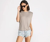 Crew Neck Basic Muscle Tee