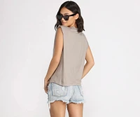 Crew Neck Basic Muscle Tee