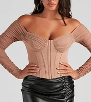 Ruched Moment Cropped Bustier